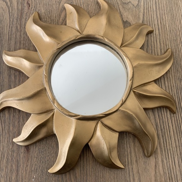 VTG Whimsigoth Sun Sunburst Mirror Gold Wall Decor Pier One Boho - Picture 2 of 4